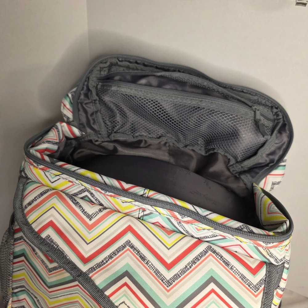 Thirty-One Get Creative Backpack Chevron‎ Multicolor Organizer Craft Bag